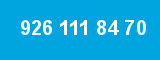 926 111 84 70 926 111 84 70
